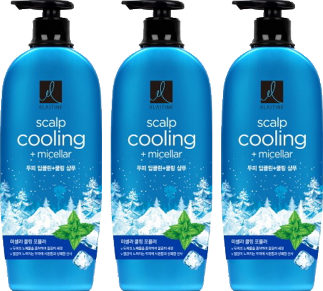 엘라스틴 딥클린 쿨링 샴푸 시트러스 자몽향, 680ml, 3개