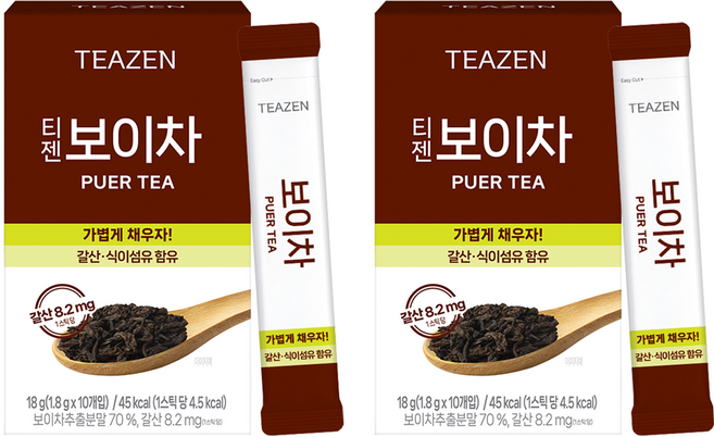 티젠 보이차 워터믹스, 1.8g, 10개입, 2개