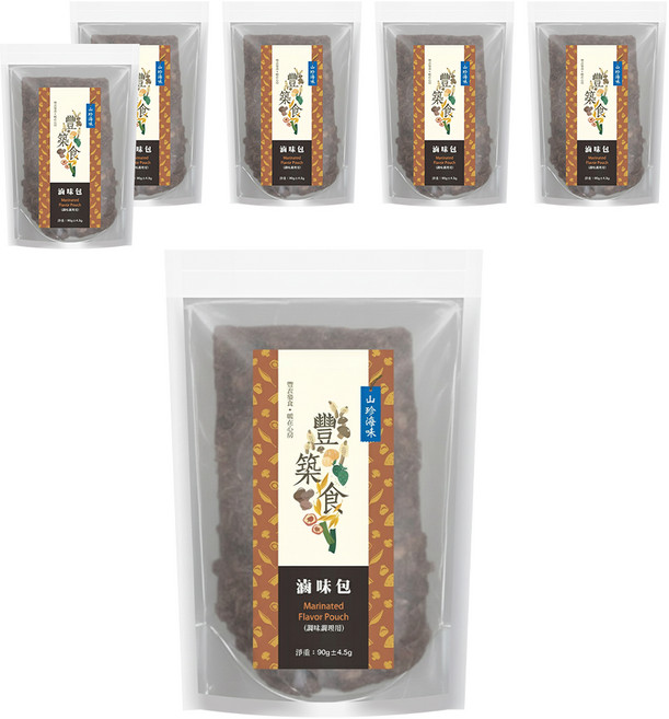 義昌生技 滷味包 通過ISO22000 HACCP國際安全雙驗證 無添加防腐劑及色素, 90g, 6袋