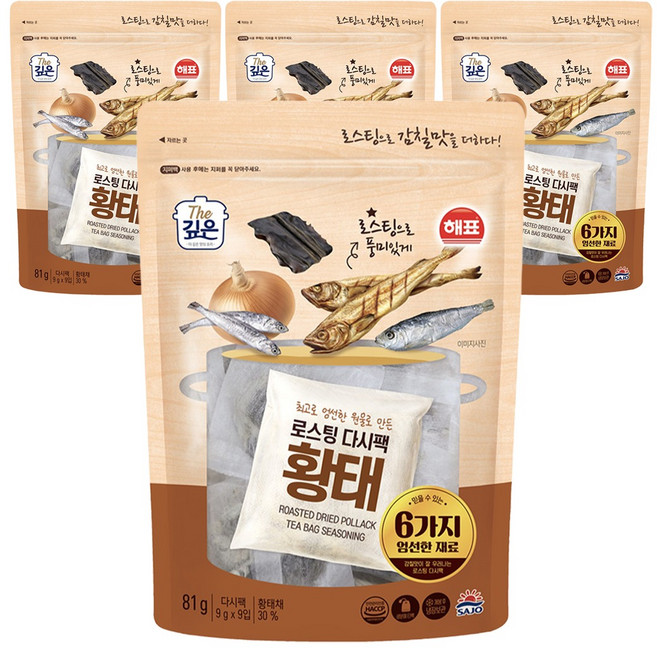 더깊은 로스팅 다시팩 황태 9p, 4개, 81g