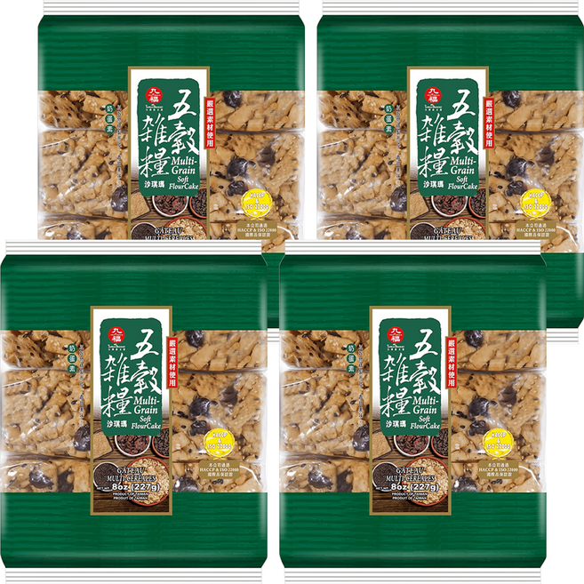 九福 五穀雜糧沙琪瑪, 227g, 4袋