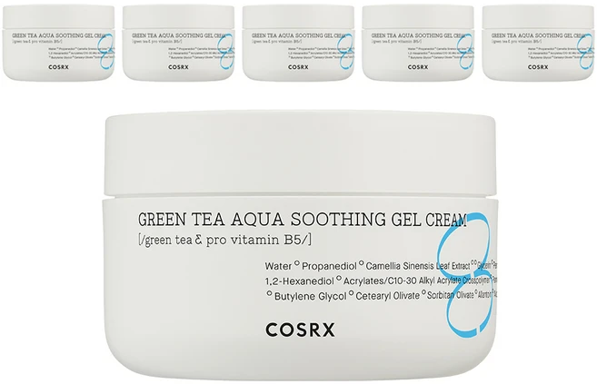 코스알엑스 하이드리움 그린티 아쿠아 수딩 젤 크림, 50ml, 6개 - 쿠팡