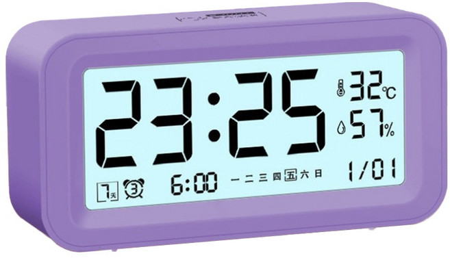 BeOK 中文版 起床神器！智能夜光桌面時鐘, 紫色