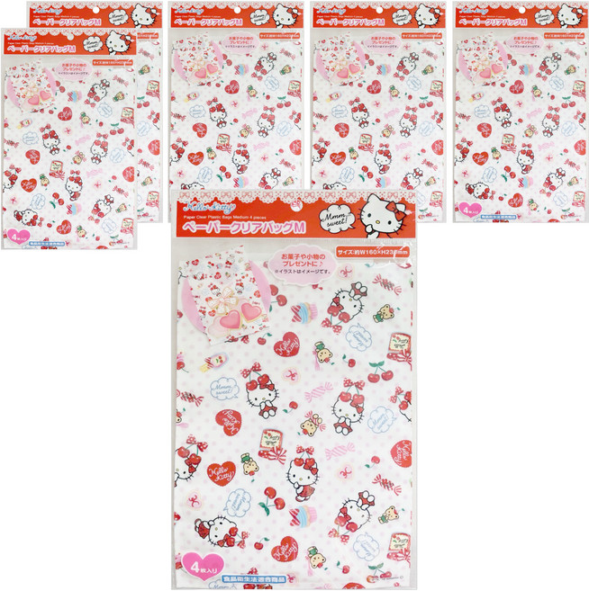 Hello Kitty 凱蒂貓 紙製包裝袋 4入, 6包