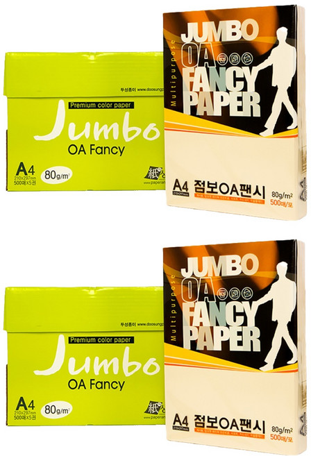 두성 종이 OA팬시페이퍼점보 80g 흰미색 P01, 1000매, P01-흰미색