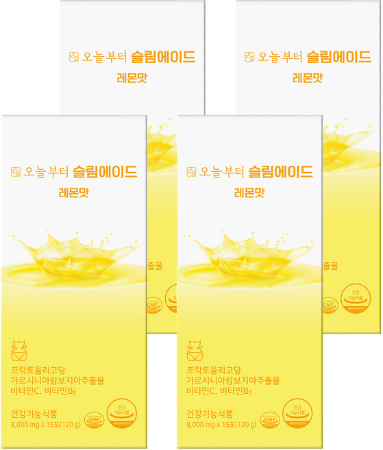 오늘부터 슬림에이드 다이어트보조제 레몬맛, 4개, 120g