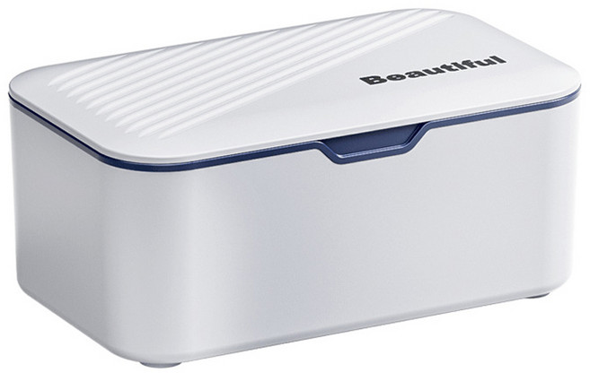 써뉴즈 일상 물티슈 케이스 대형, 화이트블루, 1개