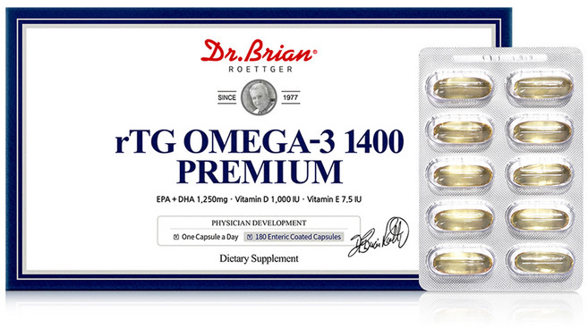 닥터브라이언 rTG 오메가3 1400 프리미엄 252g, 180정, 1개