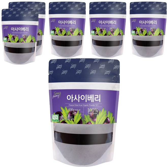 SungPoong 凍乾巴西莓粉, 100g, 6包