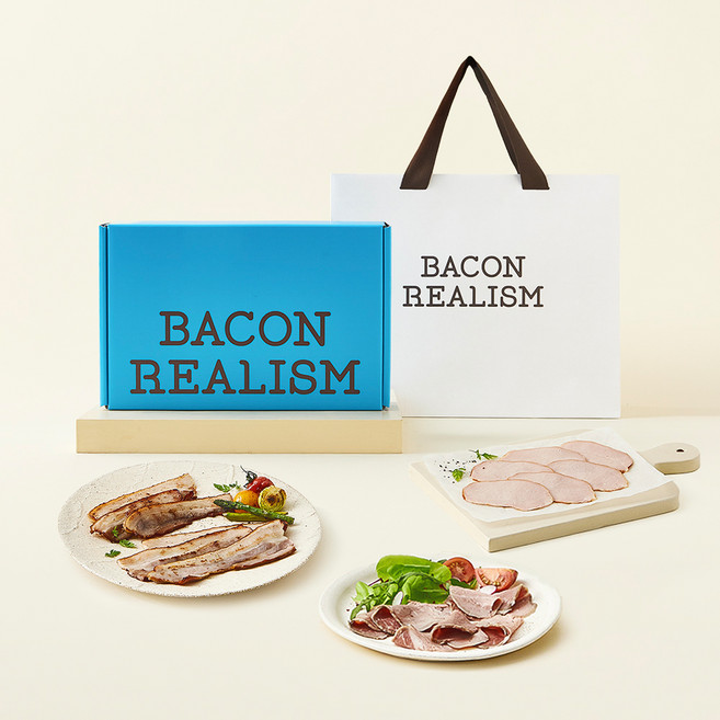 베이컨리얼리즘 수제햄 선물세트 550g + 쇼핑백, 1세트