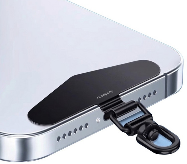 휴대폰 연결고리 360도 회전 핑거 스트랩 태그홀더, 블랙, 1개