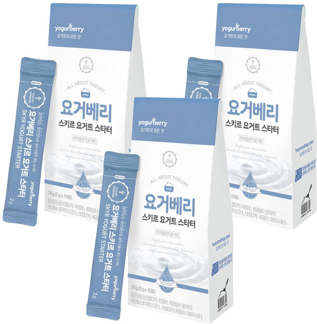 요거베리 스키르 요거트 스타터 파우더, 2g, 10개입, 3개