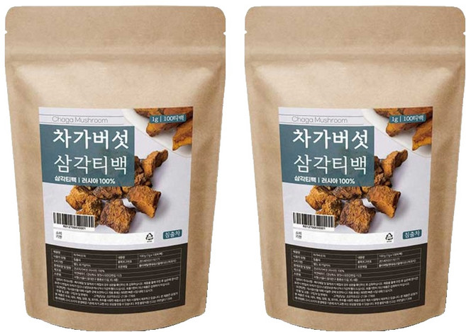 조은약초 차가버섯차 삼각티백, 1g, 100개입, 2개