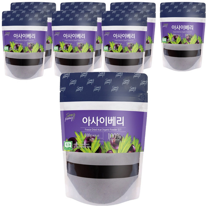 SungPoong 凍乾巴西莓粉, 100g, 8包