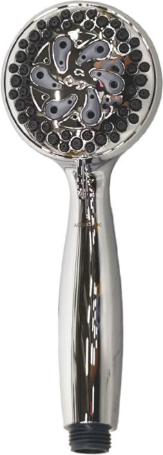 AQuaSync 水美樂生活 六段氣泡水蓮蓬頭 ABS材質 尺寸8.5(D)*23(L), 銀色, 1個