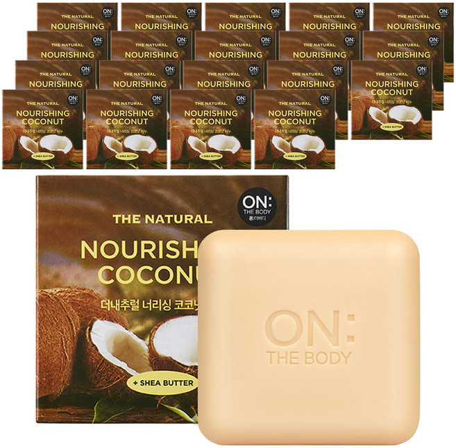 온더바디 더 내추럴 너리싱 비누 코코넛, 90g, 20개