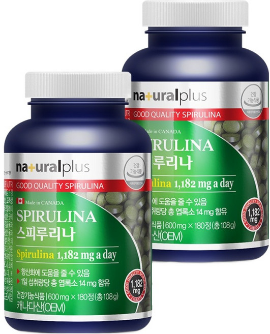 내츄럴플러스 스피루리나, 180정, 2개
