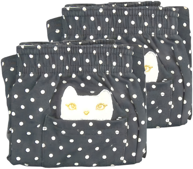 Free King 富立金 波卡貓居家短褲2件組