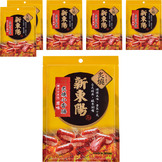 新東陽 炙燒小香腸 台式經典 鹹香夠味 獨立分裝, 100g, 6包