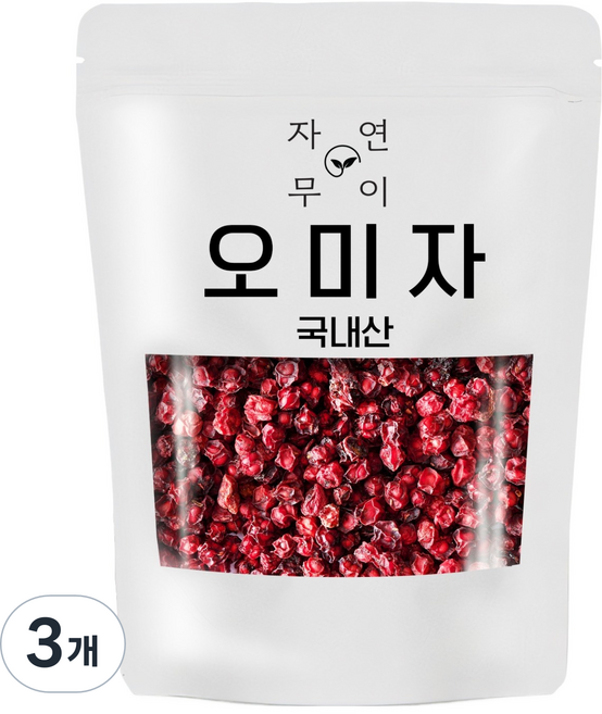 자연무이 문경 오미자, 250g, 3개