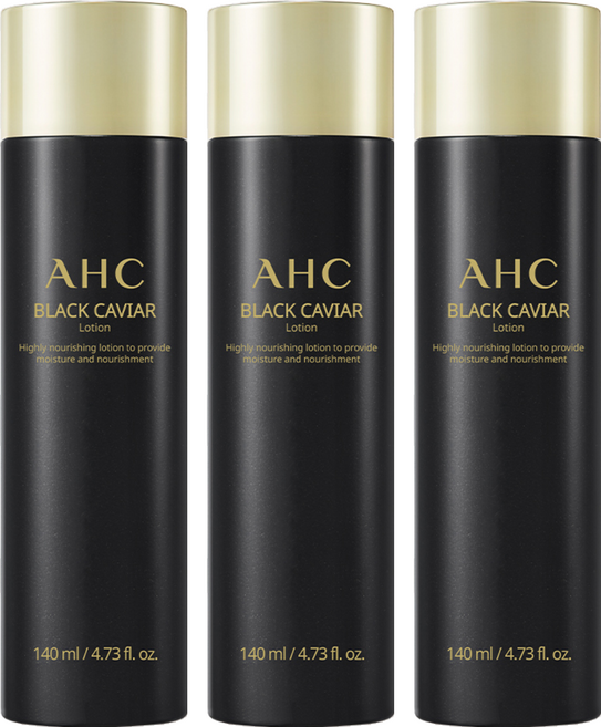 AHC 블랙캐비어로션, 140ml, 3개