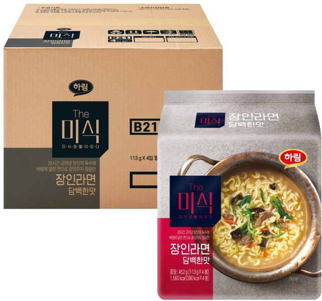 더미식 장인라면 담백한맛 113g, 32개