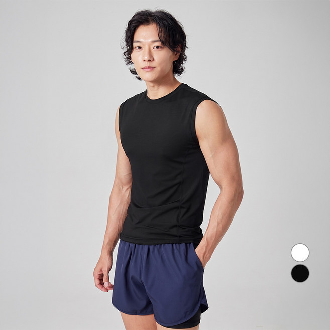 캐럿 남성용 기능성 언더레이어 민소매 티셔츠