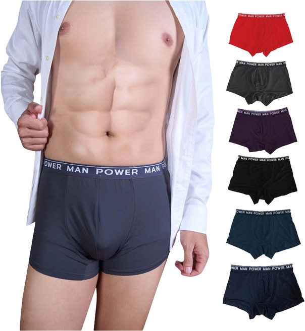 SOFT LIGHT 男款 POWER MAN 沁涼透氣男四角褲6件組 3902