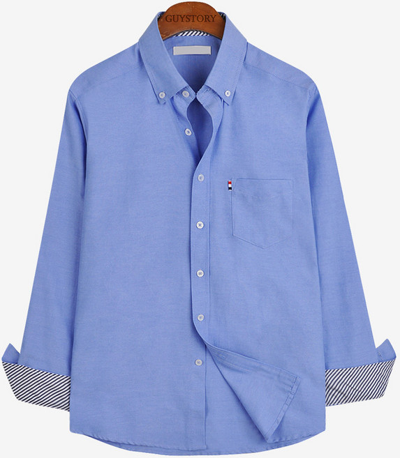 가이스토리 남성용 무지 캐주얼 17색상 빅사이즈 컨택 옥스포드 셔츠