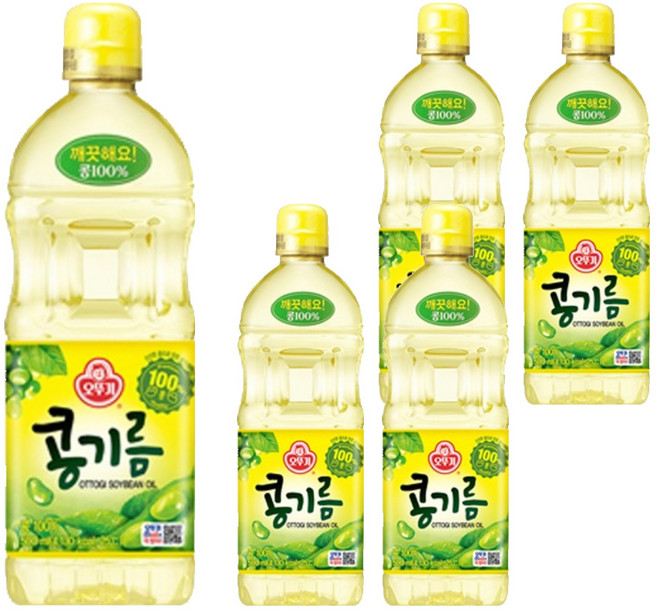 오뚜기 콩기름, 500ml, 5개