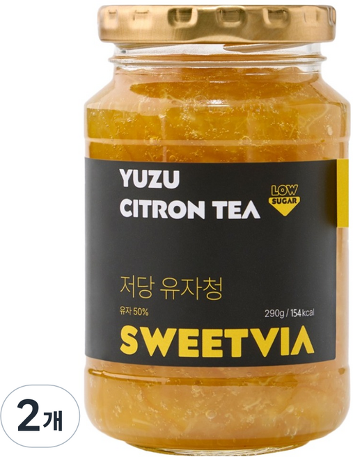 스윗비아 저당 유자청, 290g, 2개, 1개입
