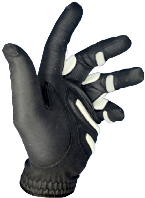 몽키그립 남성용 합피 파워패드 정타 깨백 잘치는 미끄럼방지 기능성 골프장갑 왼손용, 블랙, 1개