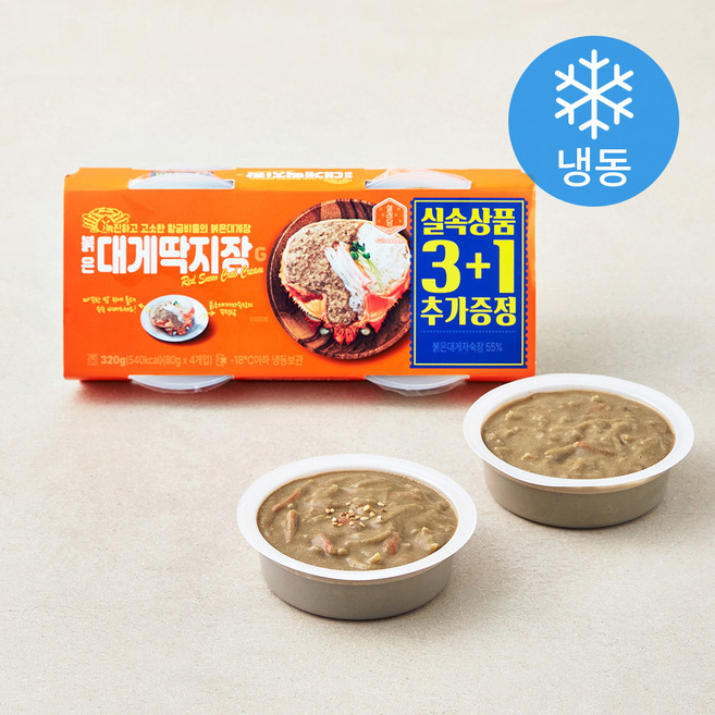 설래담 붉은 대게딱지장 3 + 1 (냉동), 320g, 1개
