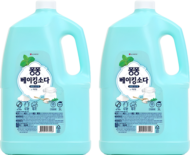 퐁퐁 베이킹소다 깔끔한 민트향, 3L, 2개