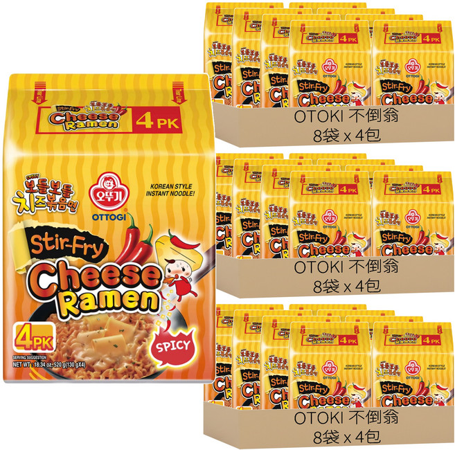 OTOKI 不倒翁 起司辛辣風味炒麵 130g, 96包