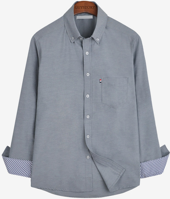 가이스토리 남성용 무지 캐주얼 17색상 빅사이즈 컨택 옥스포드 셔츠