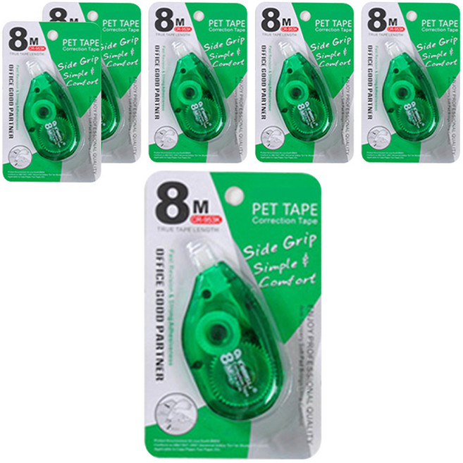 長立文具 Changli Slide 修正帶 8m, 顏色隨機, 6個