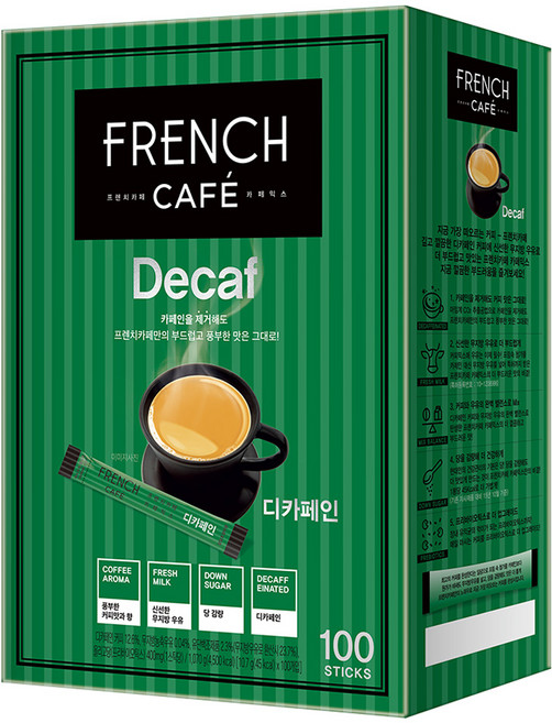프렌치카페 디카페인 카페믹스, 10.7g, 100개입, 1개
