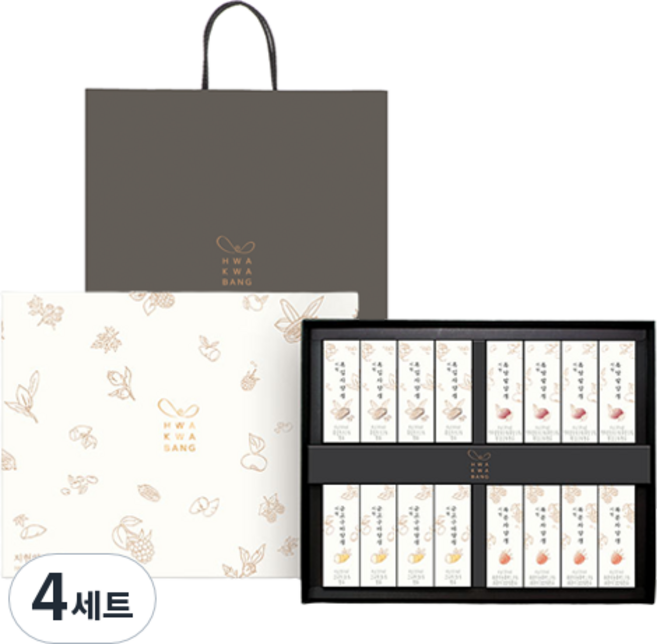 화과방 지현양갱세트 2호 + 쇼핑백, 720g, 4세트