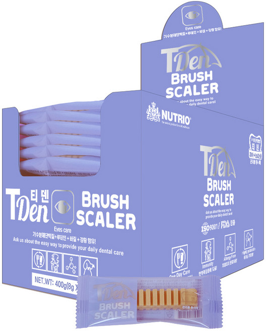 뉴트리오 강아지 티덴 브러쉬 덴탈껌 50p, 눈&눈물케어, 400g, 1개