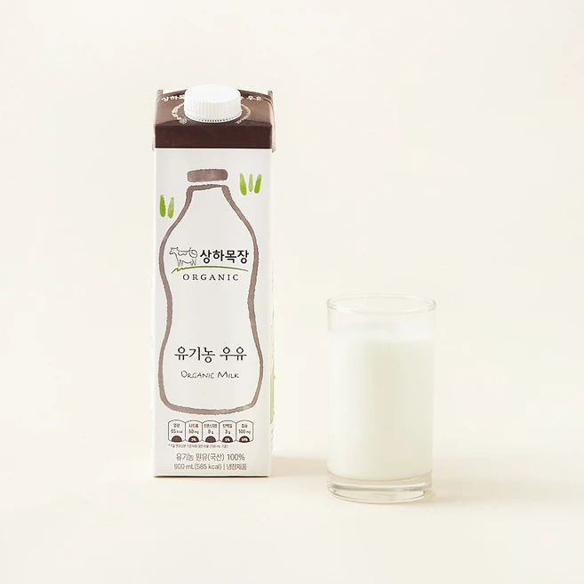상하목장 유기농 인증 우유, 900ml, 1개 - 쿠팡