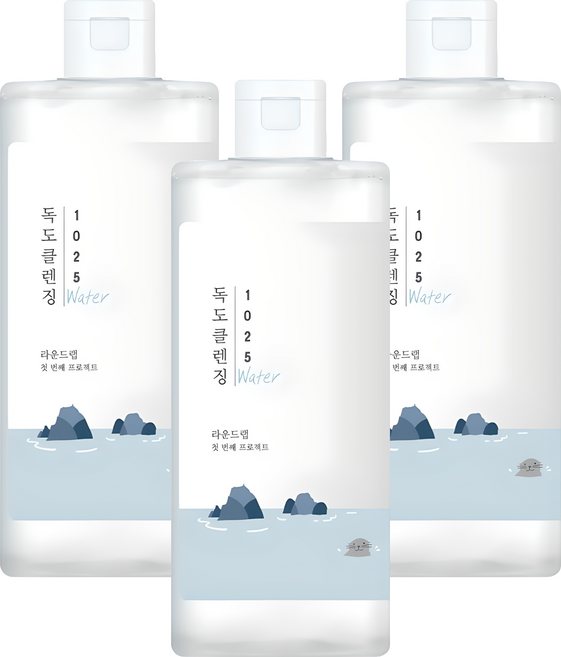 라운드랩 1025 독도 클렌징워터, 400ml, 3개