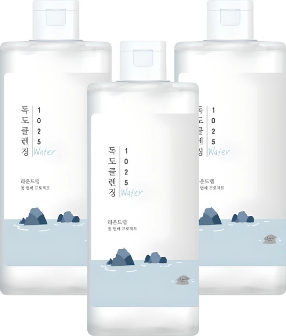 라운드랩 1025 독도 클렌징워터, 400ml, 3개 - 쿠팡
