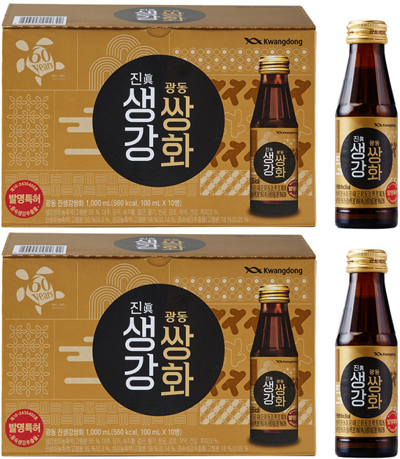 광동제약 진생강 쌍화, 100ml, 20개