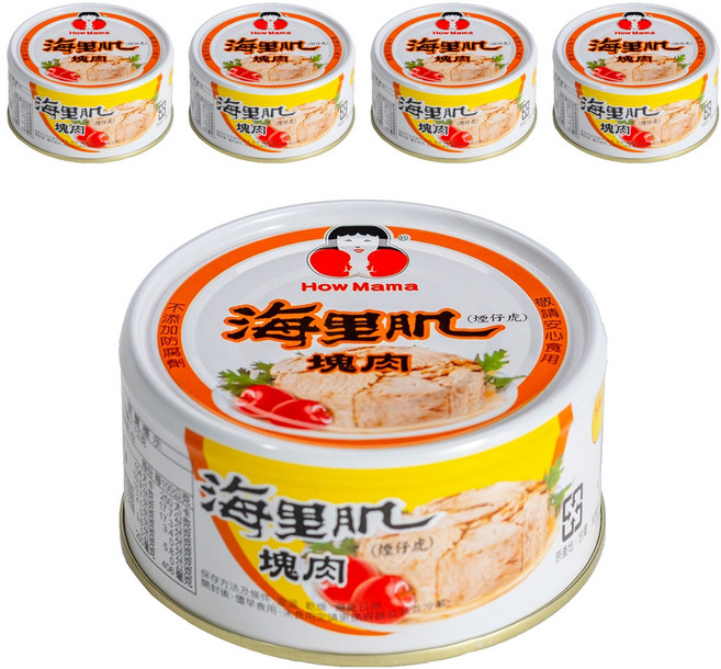 東和食品 How Mama 海里肌罐頭, 185g, 5罐