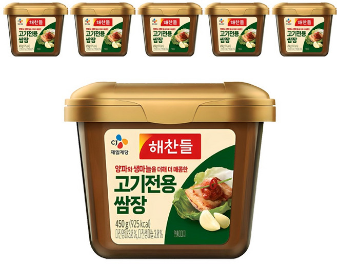 해찬들 고기전용 쌈장, 450g, 6개