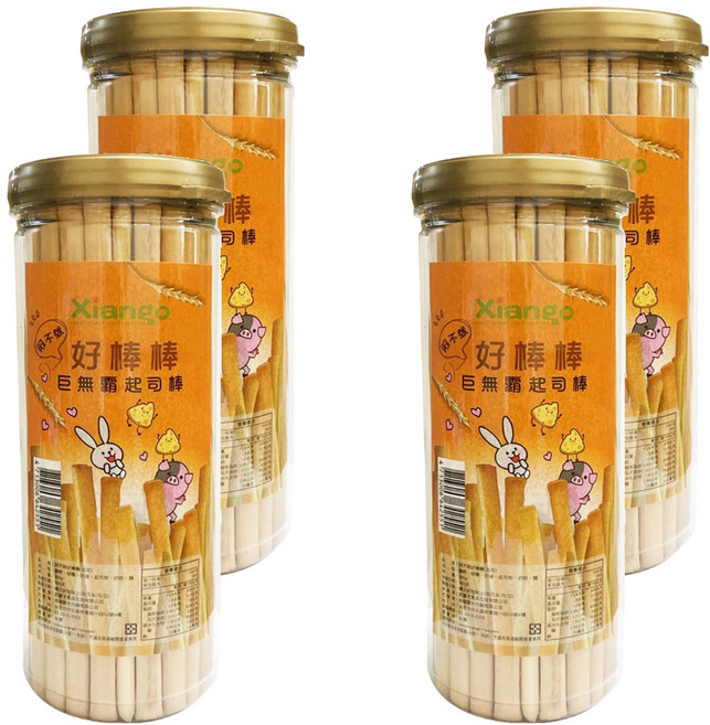 Xiango 匠菓子 阿不就好棒棒 巨無霸牛奶棒 起司口味, 360g, 4罐