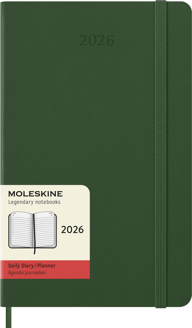 몰스킨 2026년 클래식 데일리 다이어리 12개월 하드커버, 머틀그린, 1개