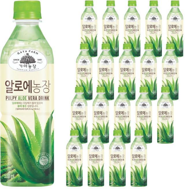 가야농장 알로에 음료, 500ml, 20개