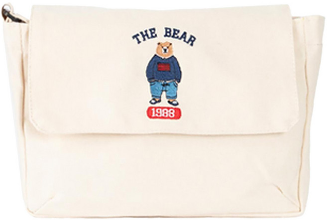 JEBALLOT 帆布熊熊斜背包